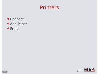 Printers
 Connect
 Add Paper
 Print
37
 
