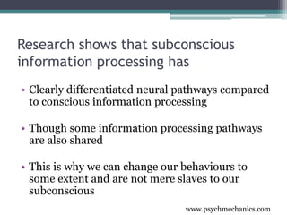 What is the conscious and the subconscious mind? | PPTX