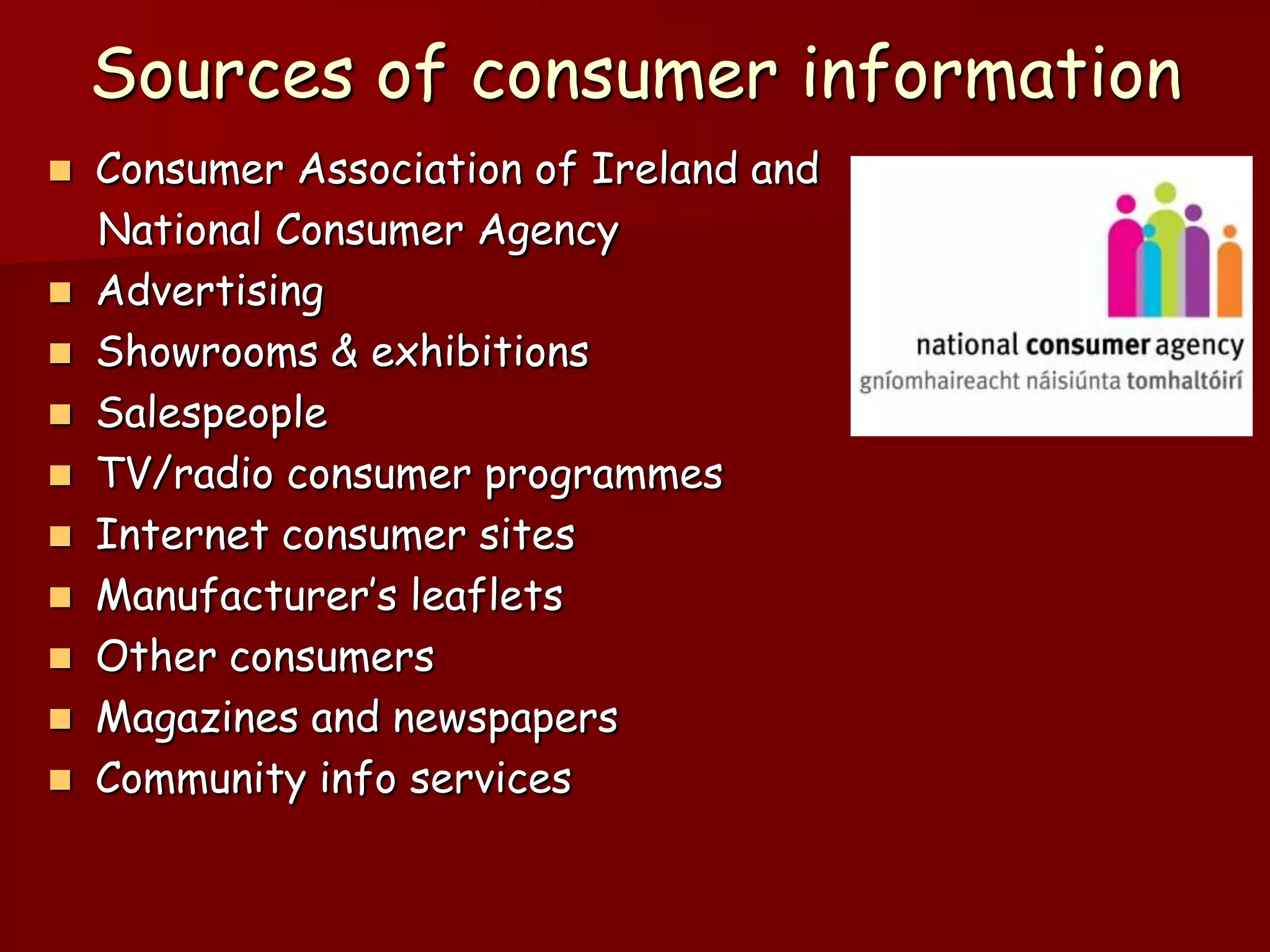 Intro to consumer studies | PPT