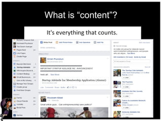 What is “content”?
It's everything that counts.
 