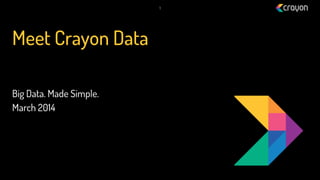 1

Meet Crayon Data
Big Data. Made Simple.
March 2014

 