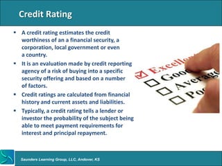Intro to Credit Rating Agencies | PPTX