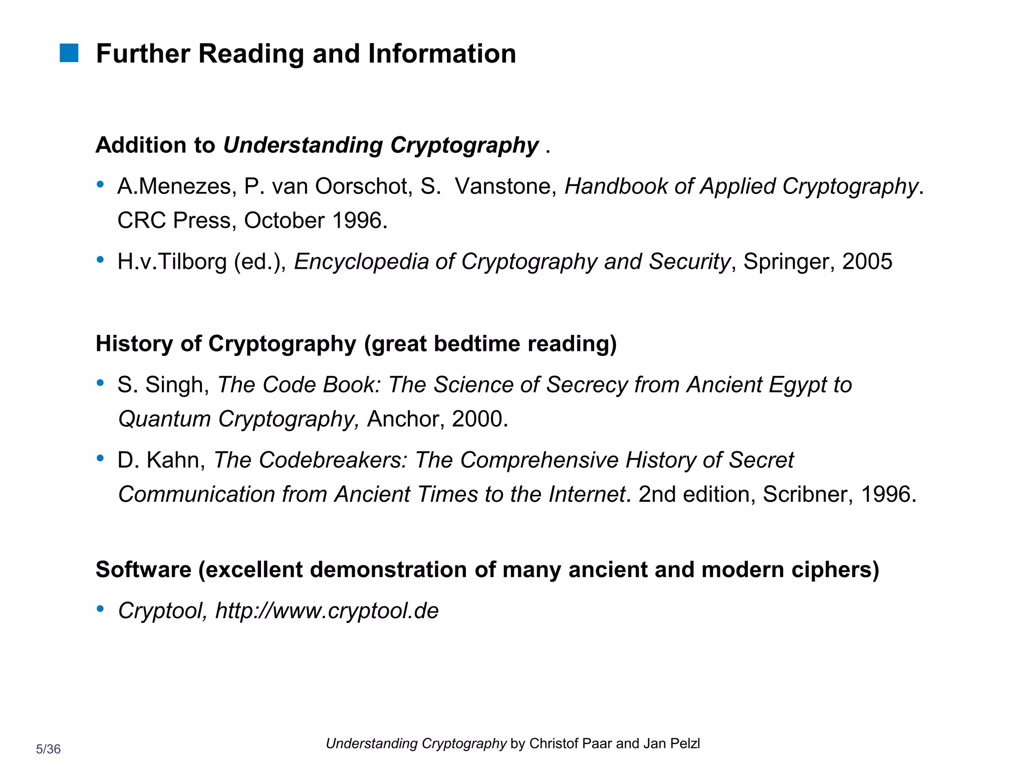 Introduction to Cryptography Part I | PDF