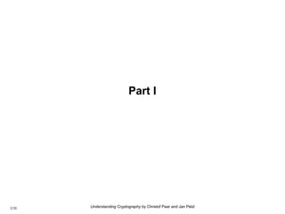 3/36 Understanding Cryptography by Christof Paar and Jan Pelzl
Part I
 