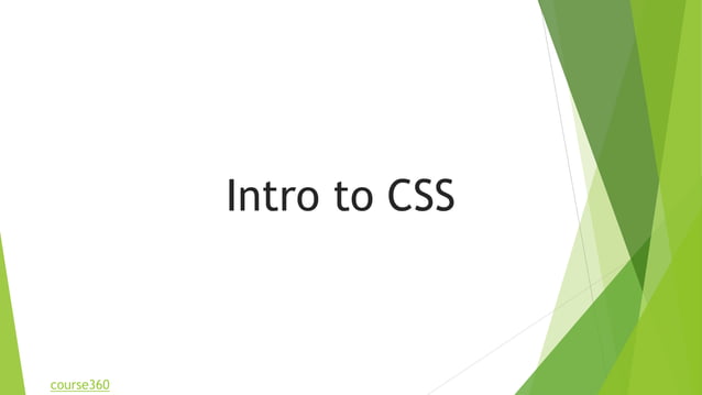 Intro to css | PPT