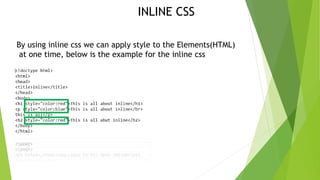 Intro to css | PPT