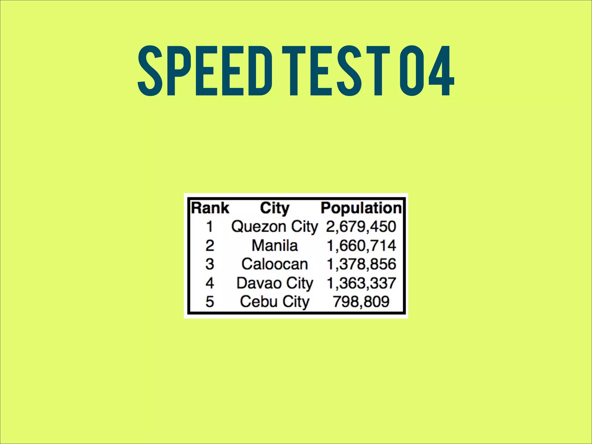 Speed Test 04 