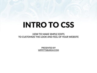 Intro to CSS Presentation | PPT