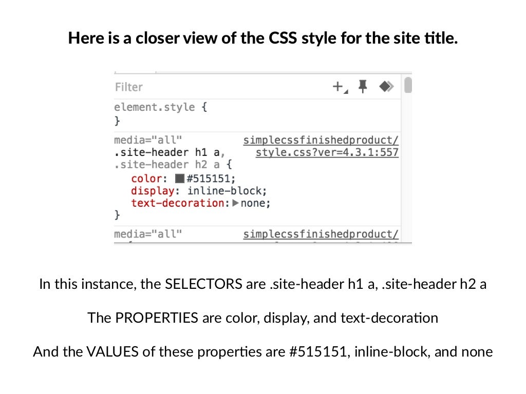 Intro to CSS Presentation