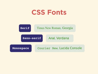 CSS Text
 