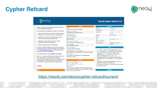 Cypher Refcard
https://neo4j.com/docs/cypher-refcard/current/
 