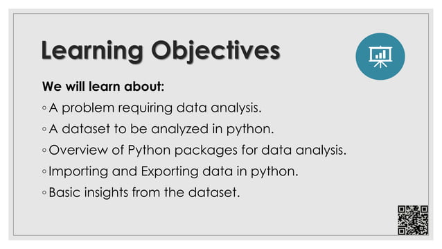 Intro to Data Analysis with python part 1 | PPT