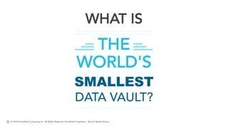 © 2018 Snowflake Computing Inc. All Rights Reserved. Snowflake Proprietary. Not for Redistribution.
WHAT IS
THE
WORLD'S
SMALLEST
DATA VAULT?
 