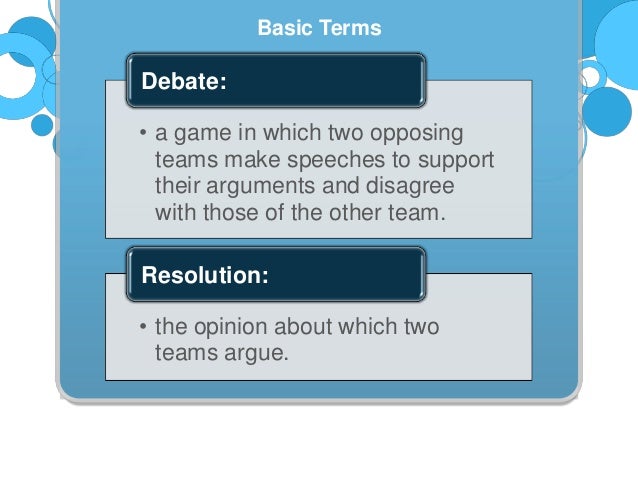 Introduction to Debate