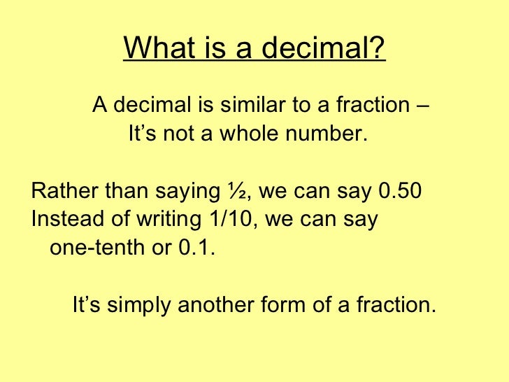 Intro to decimals