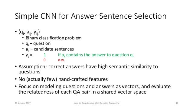 intro to deep learning for question answering modeling questions and answers