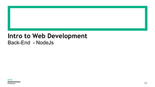 Intro to Web Development
92
Back-End - NodeJs
 