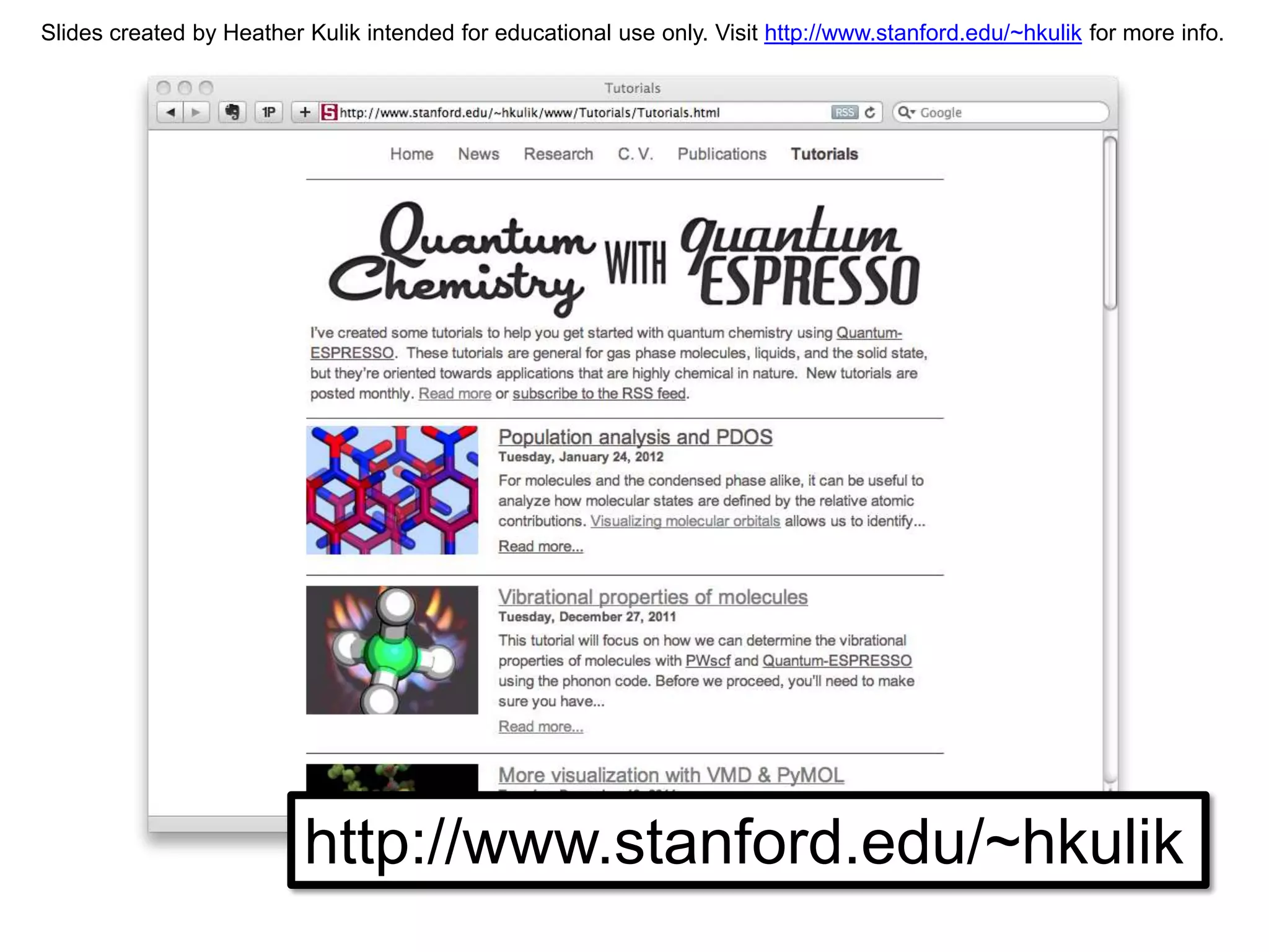 Slides created by Heather Kulik intended for educational use only. Visit http://www.stanford.edu/~hkulik for more info.




                          http://www.stanford.edu/~hkulik
 
