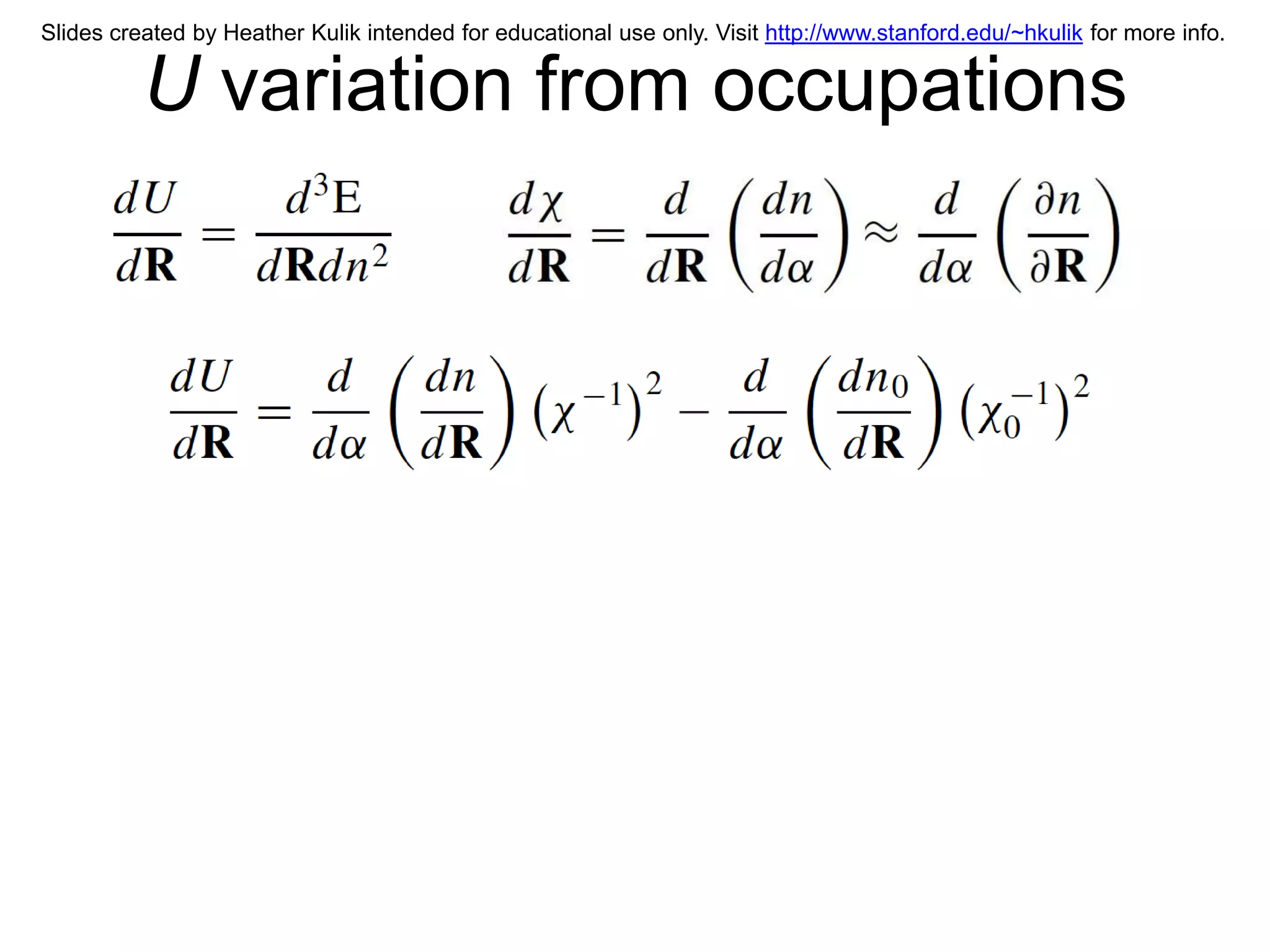Slides created by Heather Kulik intended for educational use only. Visit http://www.stanford.edu/~hkulik for more info.


          U variation from occupations
 