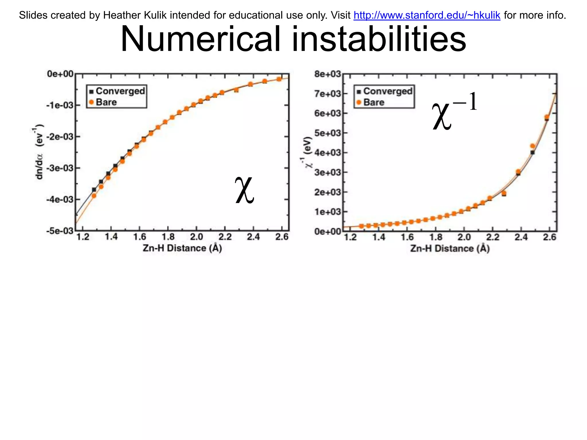 Slides created by Heather Kulik intended for educational use only. Visit http://www.stanford.edu/~hkulik for more info.


                     Numerical instabilities
 