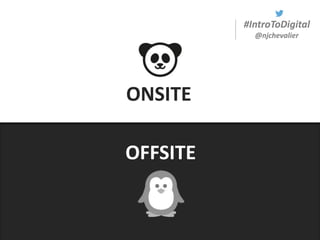 #IntroToDigital
@njchevalier
ONSITE
OFFSITE
 