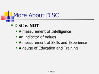 Intro To Disc Behavioral Styles | PPT