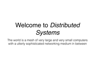 Intro to distributed systems | PPT