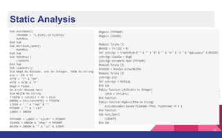 Static Analysis
15
 
