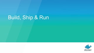 Build, Ship & Run
 
