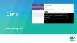 Demo
Docker Playground
 