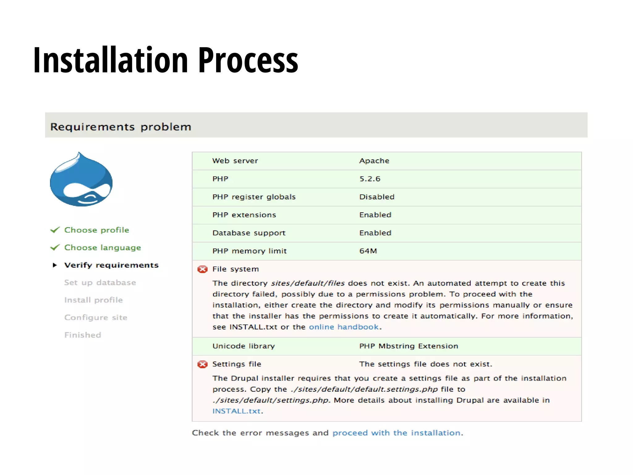 Installation Process
 