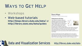Duke Data Visualization Lab Duke Data and Visualization Services | PDF