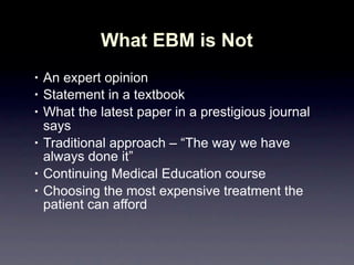 Introduction to Evidence Based Medicine | PDF