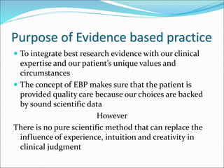introduction to evidence based practice 1 | PPTX