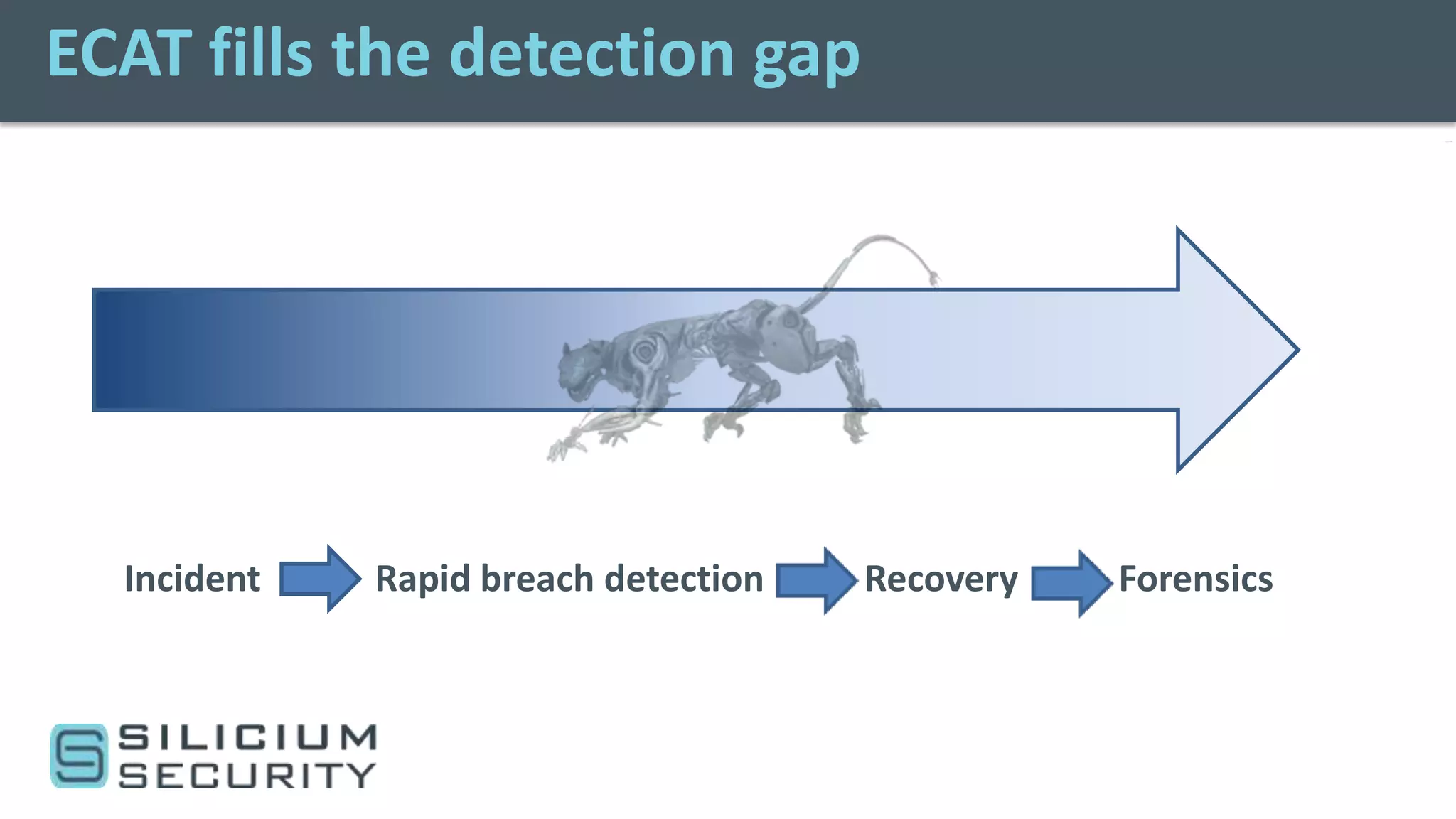 ECAT fills the detection gap




  Incident ->   Rapid breach detection   Recovery   Forensics
 