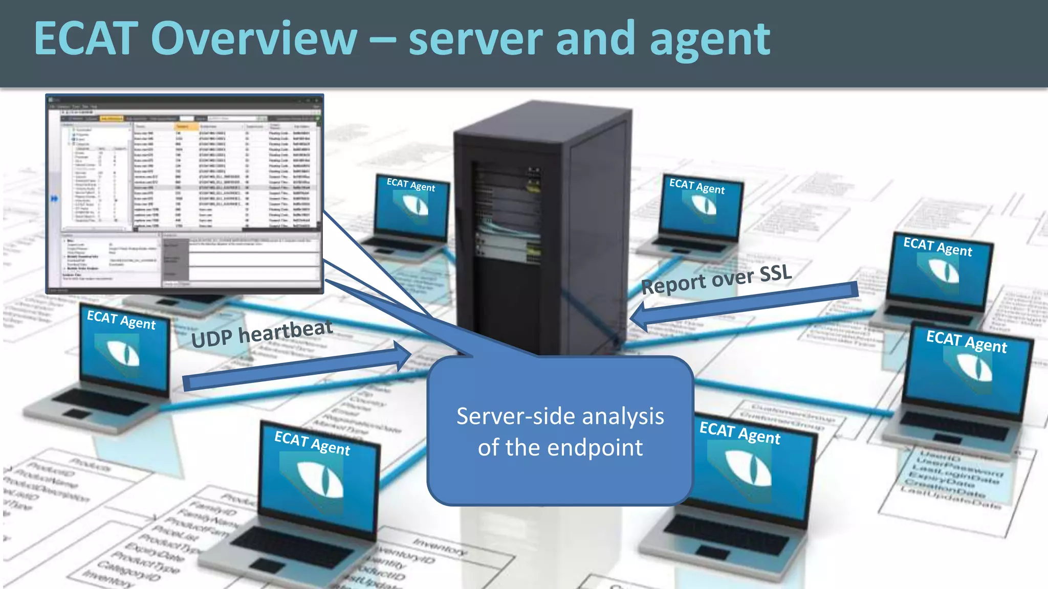 ECAT Overview – server and agent




                  Server-side analysis
                    of the endpoint
 
