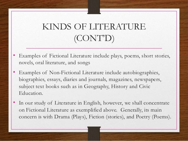 What Are The Kinds Of Literature