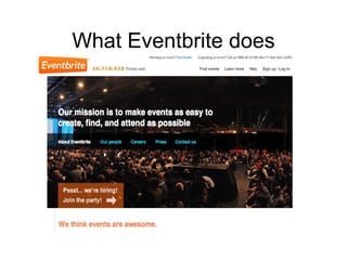 Introduction to Eventbrite | PPT
