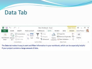 Data Tab
 
