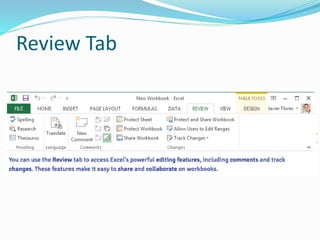 Review Tab
 