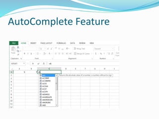 AutoComplete Feature
 