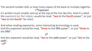 Exponent Terminology6 Intro to exponents | PPTX