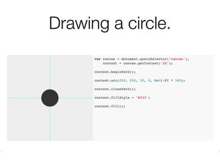 Drawing a circle.
 
