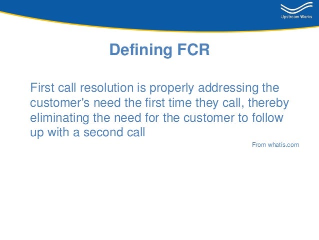 first call resolution