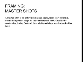 Introduction to Film and Media Studies: THE SHOT | PPTX