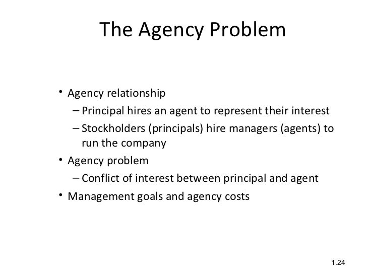 According to the agency problem _________ represent the principals of a corporation