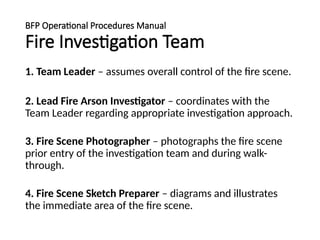 Fire Investigation Slideshow Introduction to the Basics of Fire Investigation | PPSX