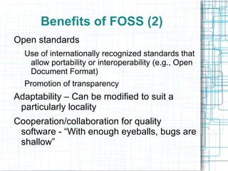 FOSS defined 