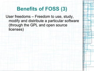 Brief Background of FOSS 