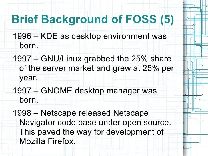 free and open source software foss Open source software (oss) is distributed under a licensing for the general public to use and modify from its original design free of charge. free and open source software foss Open source software (oss) is distributed under a licensing for the general public to use and modify from its original design free of charge.